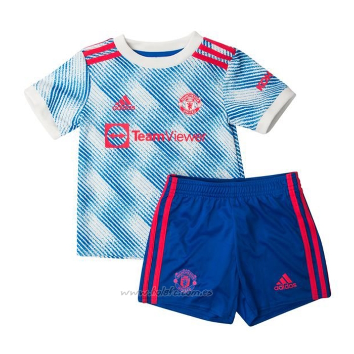Camiseta Manchester United Segunda Nino 2021-2022